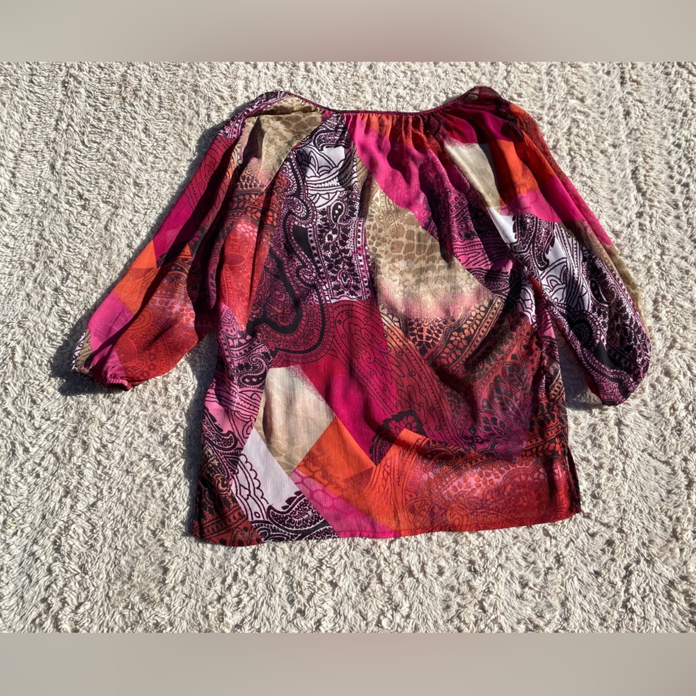 JM Collection: Colorful Blouse - Picture 12 of 16